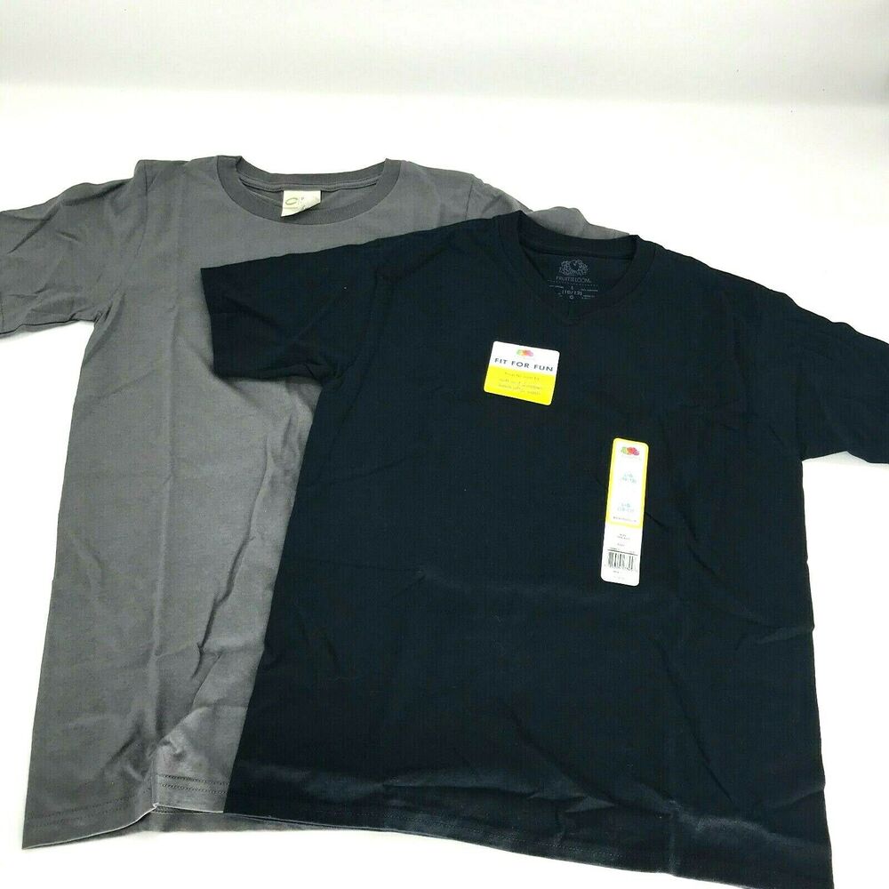 Port & Company Fruit of the Loom Bundle Lot of 2 Boy’s T-Shirts Youth Size L/XS